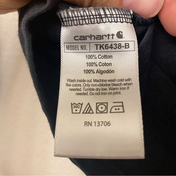 Carhartt Kids Long Sleeve Hooded Graphic Tee hoodie long sleeve lightweight 8-10 - Picture 7 of 7